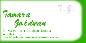 tamara goldman business card